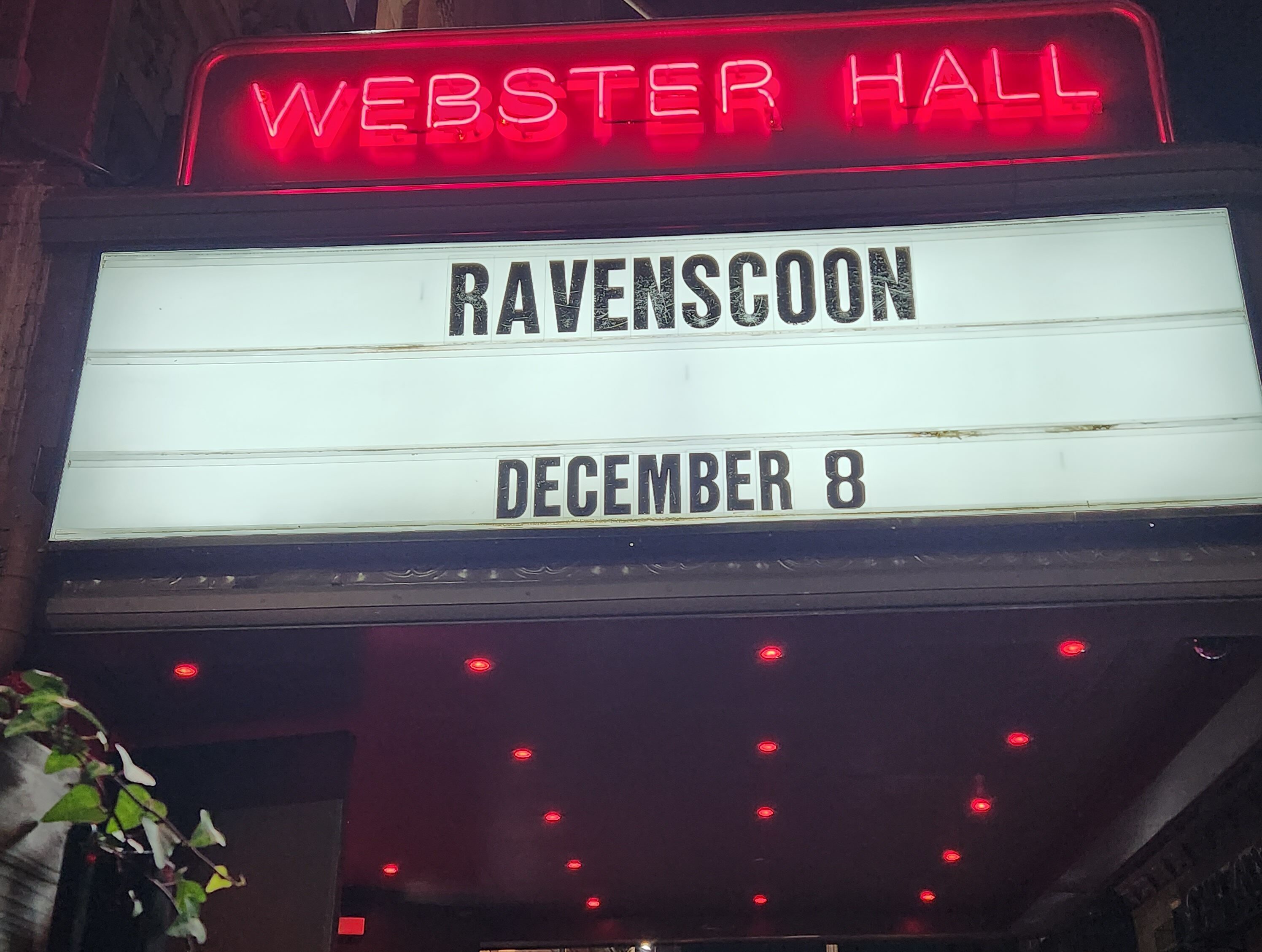 Ravenscoon on Webster Hall billboard