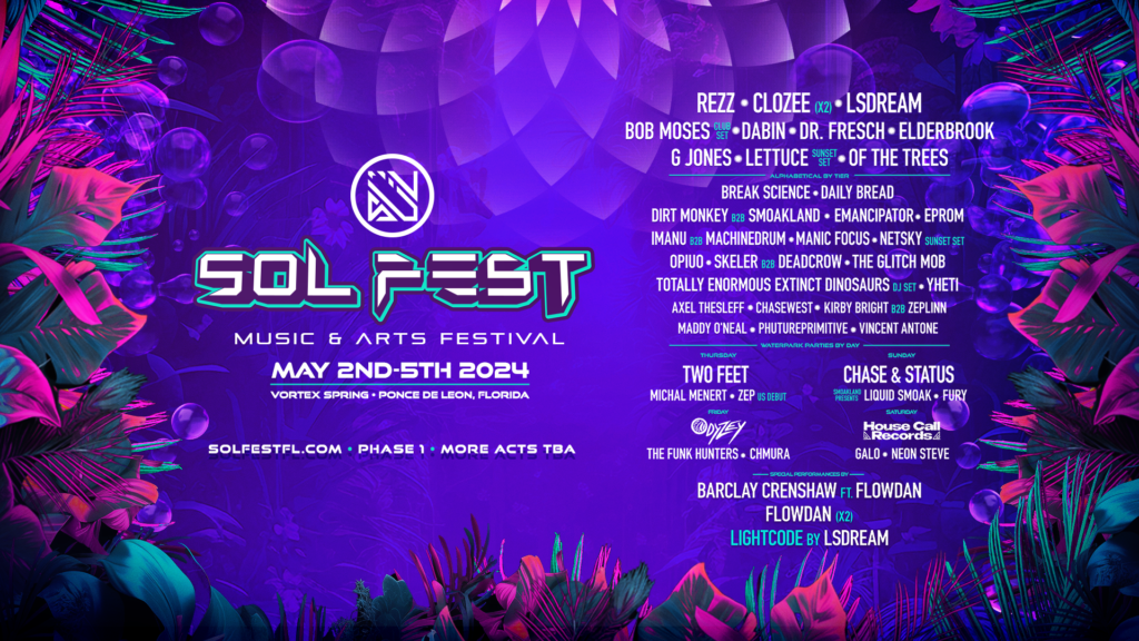 Sol Fest 2025 Unveils Phase 1 Lineup & New Venue At Florida's Vortex