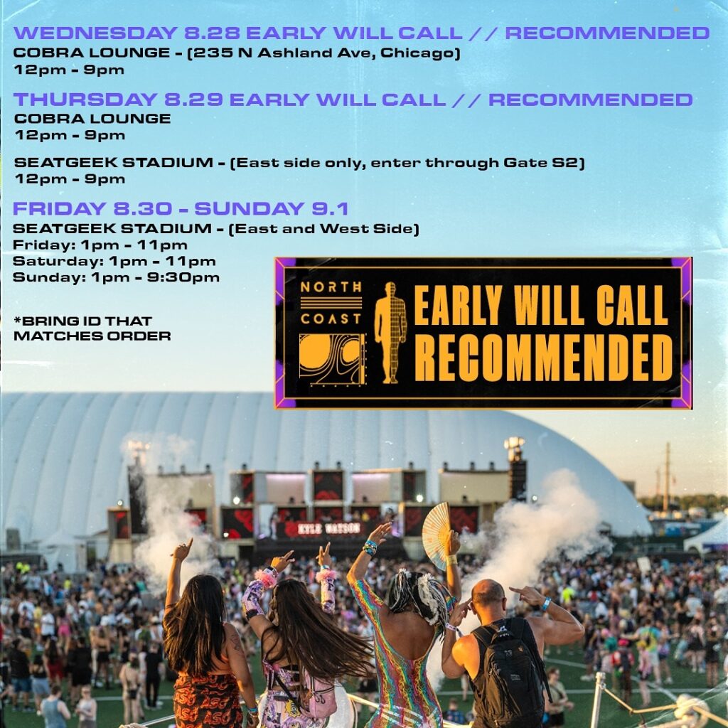 Early will call recommended North Coast Festival graphic