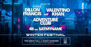 Lineup flyer for Pulse Events' Winter Festival