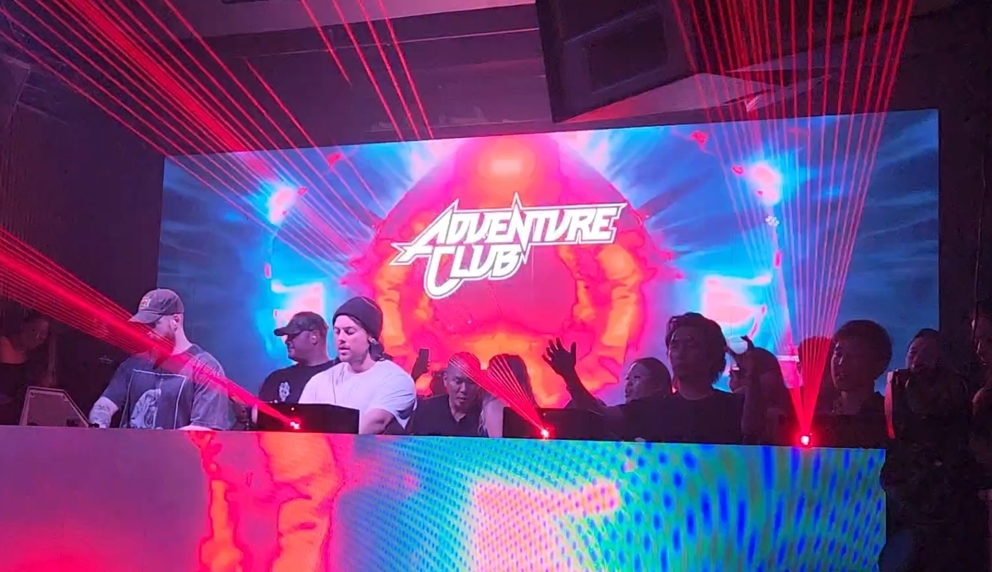 Adventure Club DJing behind the booth at Mission NY.