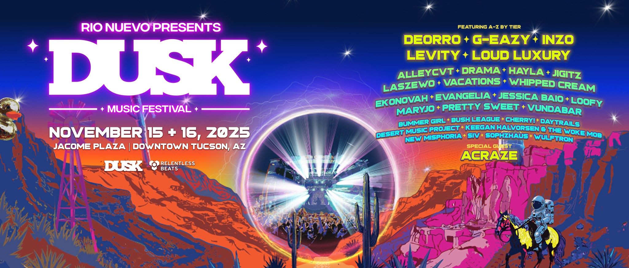 DUSK Music Festival header lineup