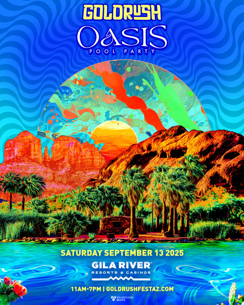 Goldrush x Oasis Pool Party Gila River Desert Artwork