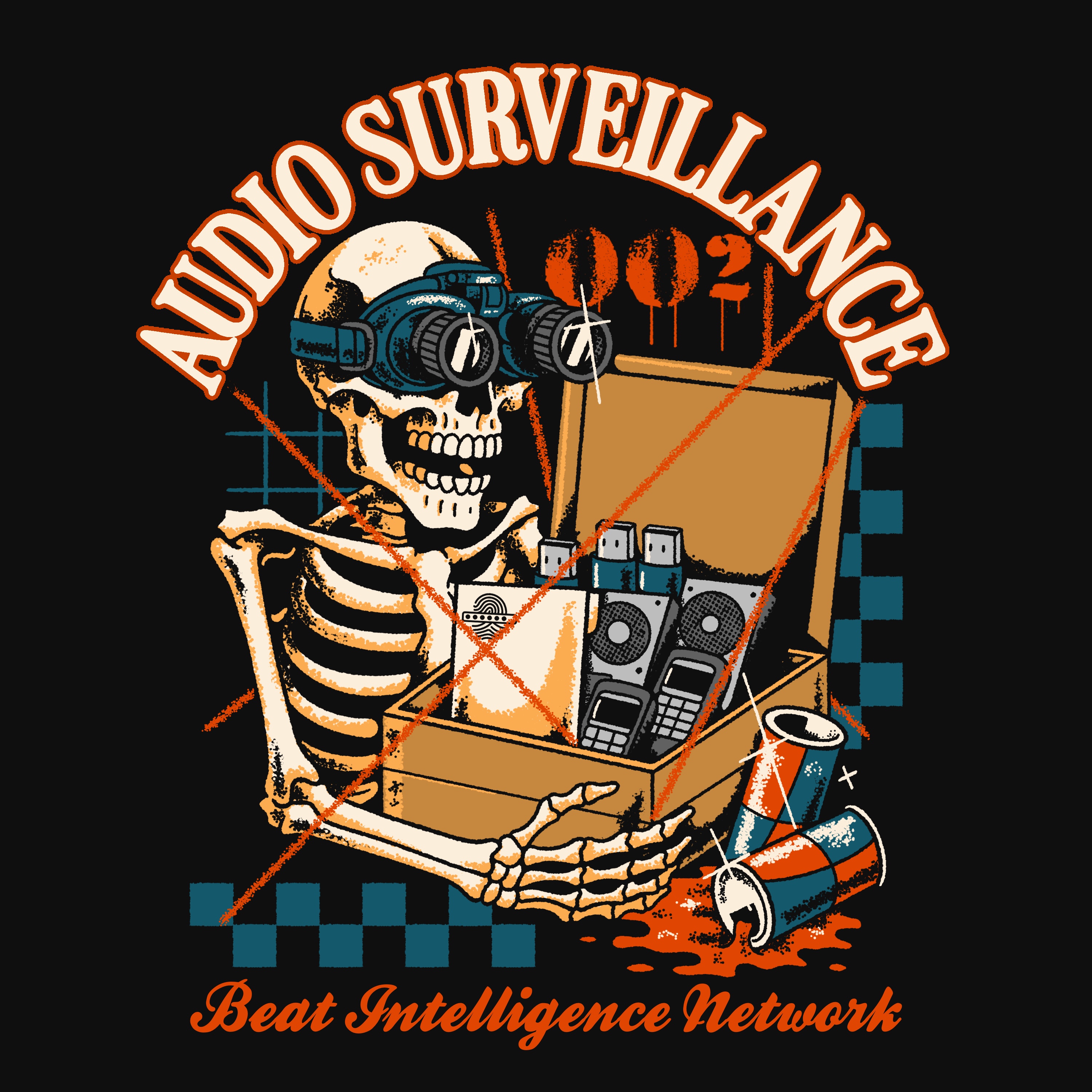 Audio Surveillance 002 skeleton album cover artwork