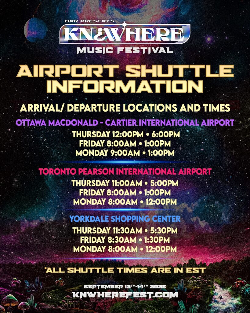 Airport Shuttle Information KN¿WHERE Festival