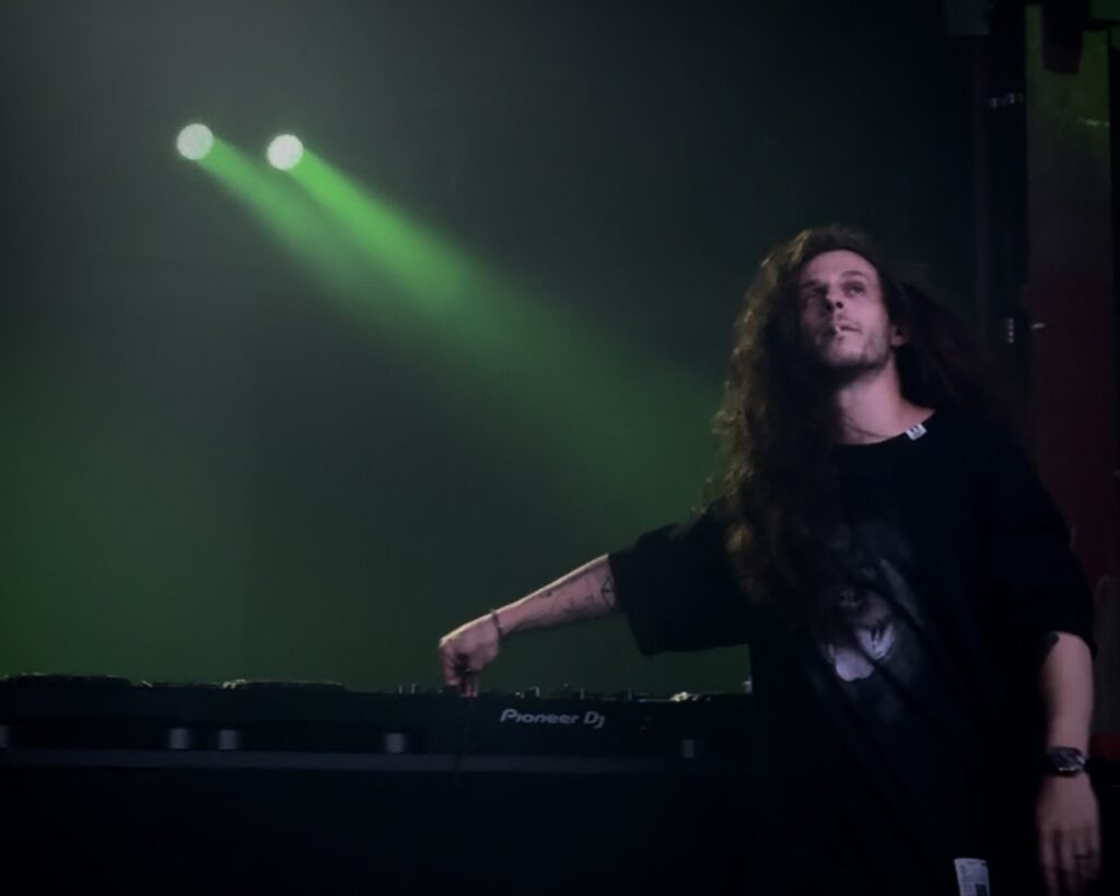 Subtronics enjoying a smoke mid-set