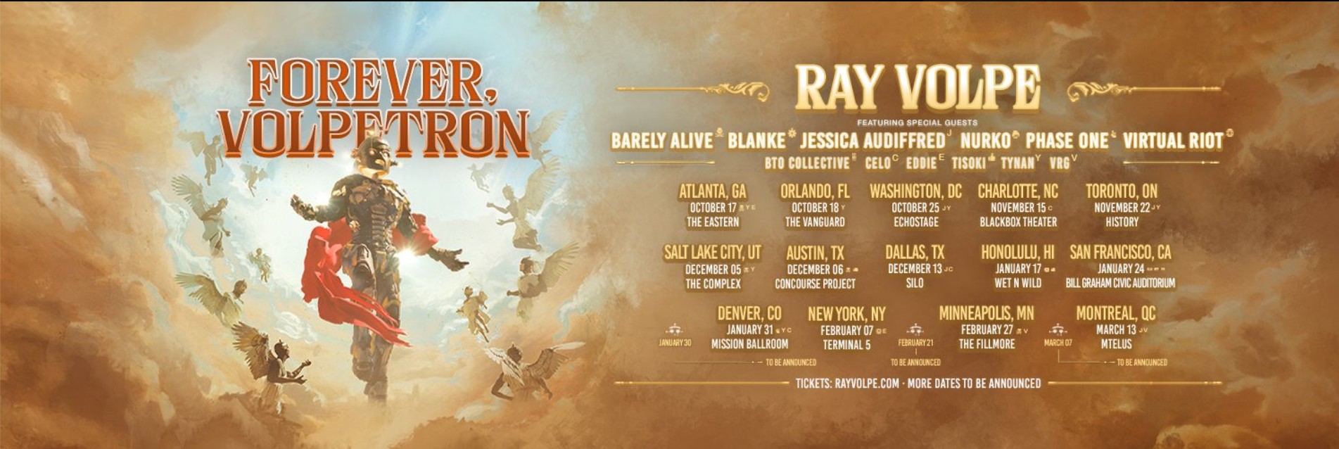 Ray Volpe Volpetron, Forever Header Tour Dates Lineup