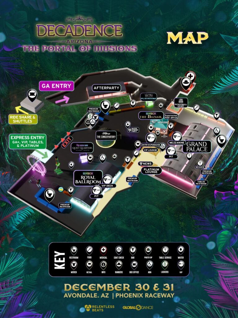 Decadence Arizona Map