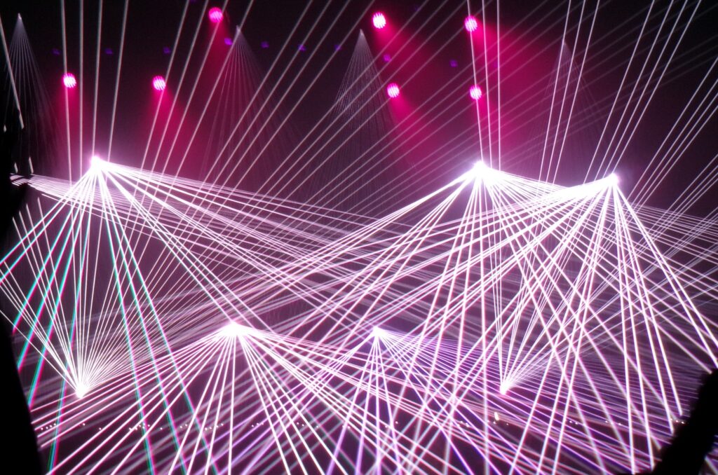 Pink Lasers seen from the mezzanine of The Ogden