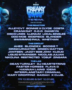 Freaky Deaky Line Up Flyer