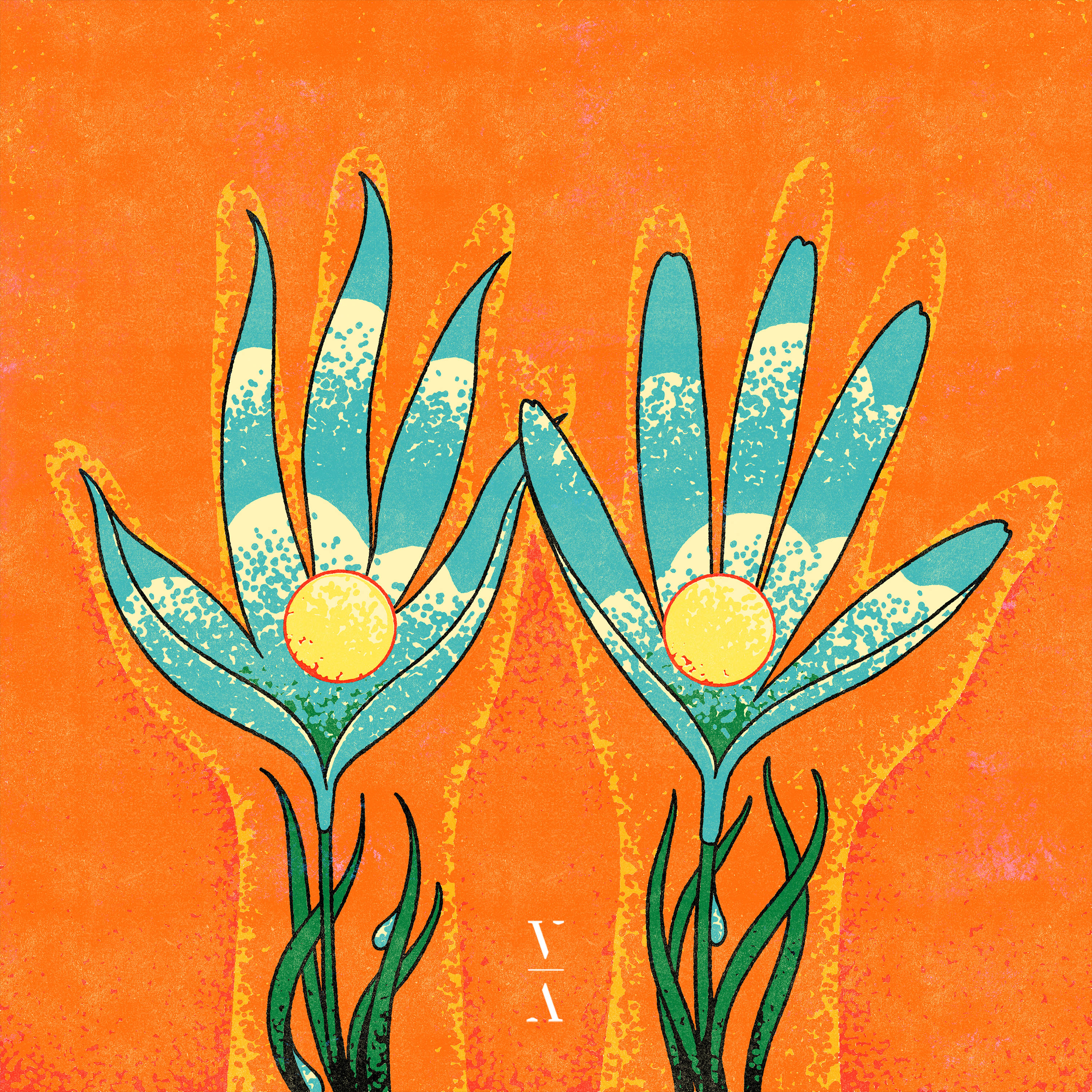 World is Mine cover art plant hands reaching up on an orange background